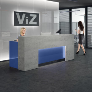 Recepcijas galds BLOCK, 260 cm, konfigurējams - Ergostock.lv