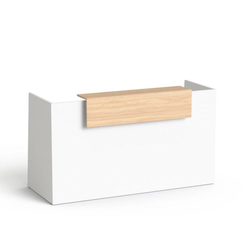 Recepcijas lete Flexx, 190 cm – Balta / Amber Oak