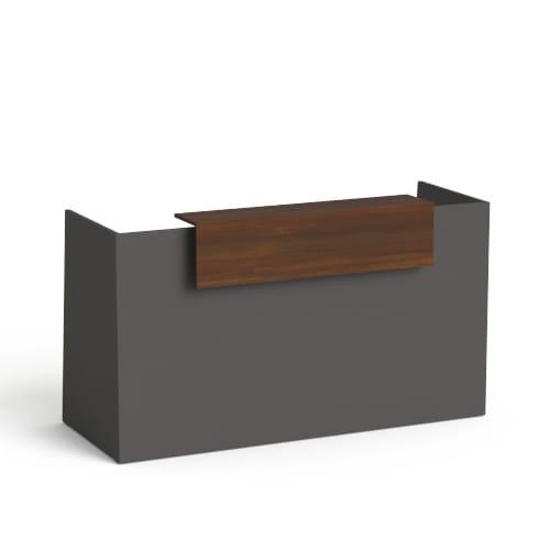 Recepcijas lete Flexx, 190 cm – Grafīta / Riekstkoka