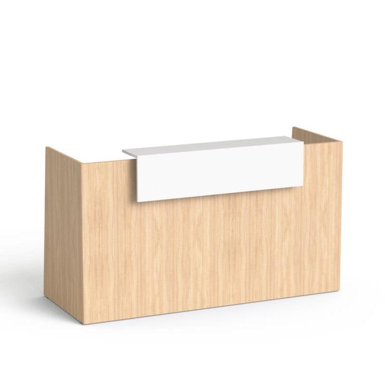 Recepcijas lete Flexx, 190 cm – Amber Oak / Balta