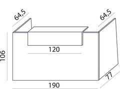 Recepcijas lete Flexx, 190 cm - Ergostock.lv