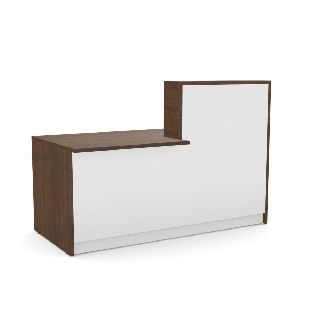 Recepcijas lete Flexx DUAL, 170 cm – Riekstkoka / Balta