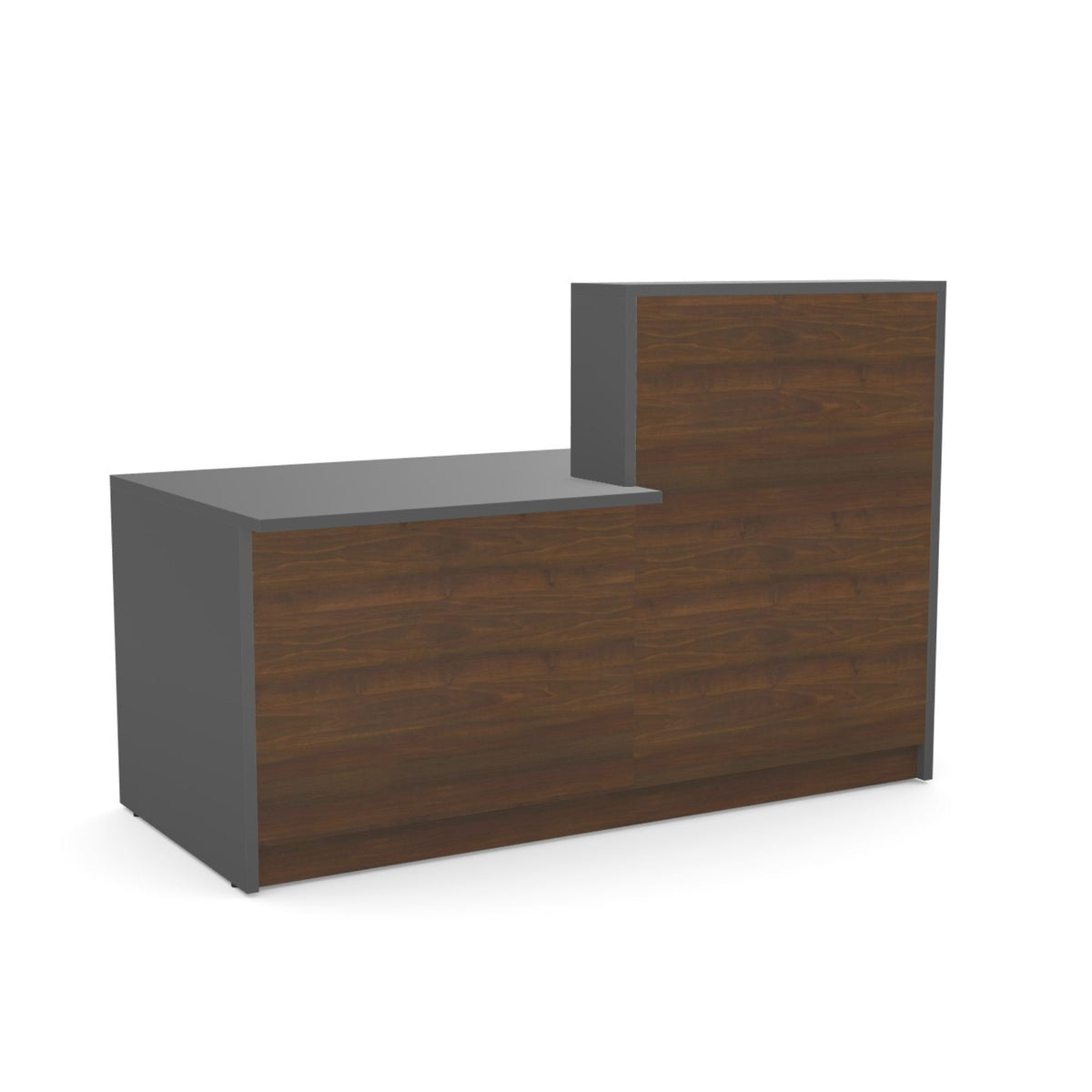 Recepcijas lete Flexx DUAL, 170 cm – Grafīta / Riekstkoka
