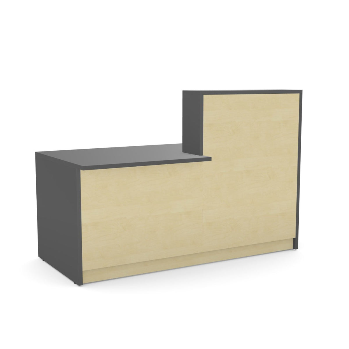 Recepcijas lete Flexx DUAL, 170 cm – Grafīta / Bērza