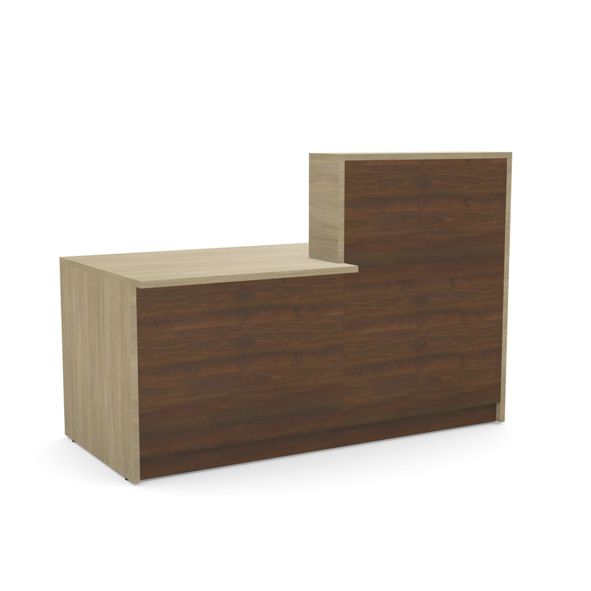 Recepcijas lete Flexx DUAL, 170 cm – Amber Oak / Riekstkoka
