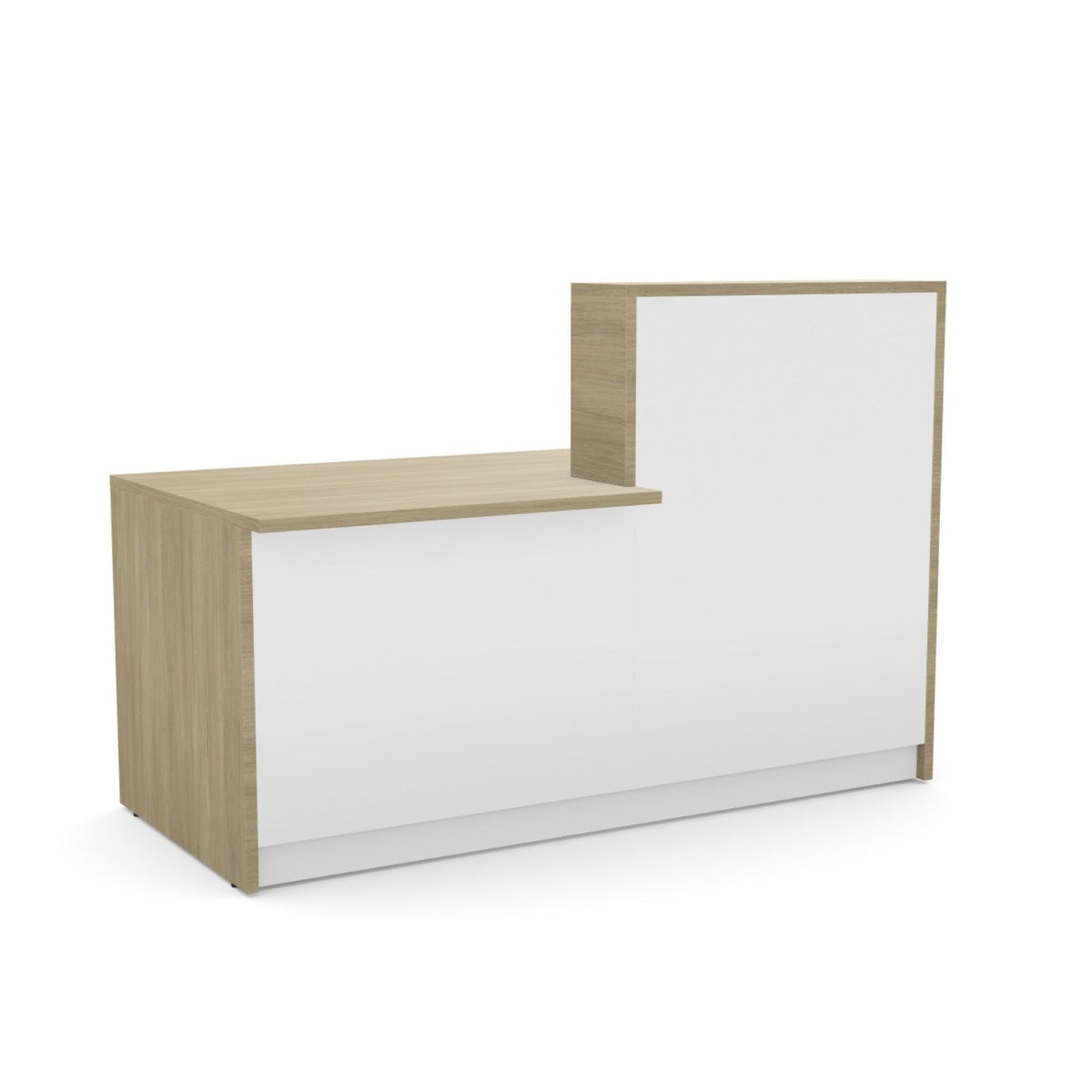Recepcijas lete Flexx DUAL, 170 cm – Amber Oak / Balta