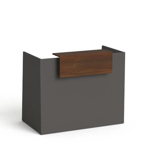 Recepcijas lete Flexx MINI, 130 cm – Grafīta / Riekstkoka