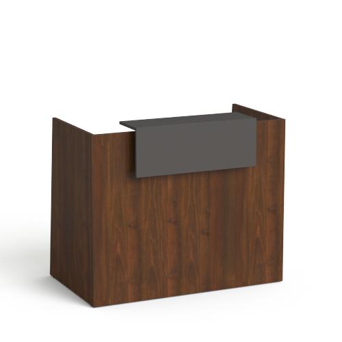 Recepcijas lete Flexx MINI, 130 cm – Riekstkoka / Grafīta