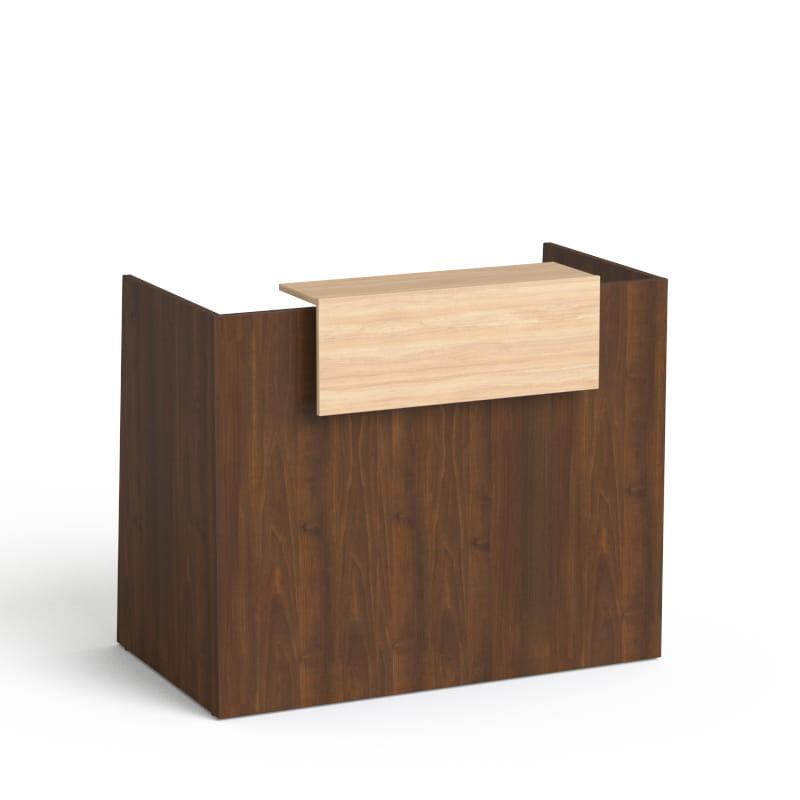Recepcijas lete Flexx MINI, 130 cm – Riekstkoka / Amber Oak