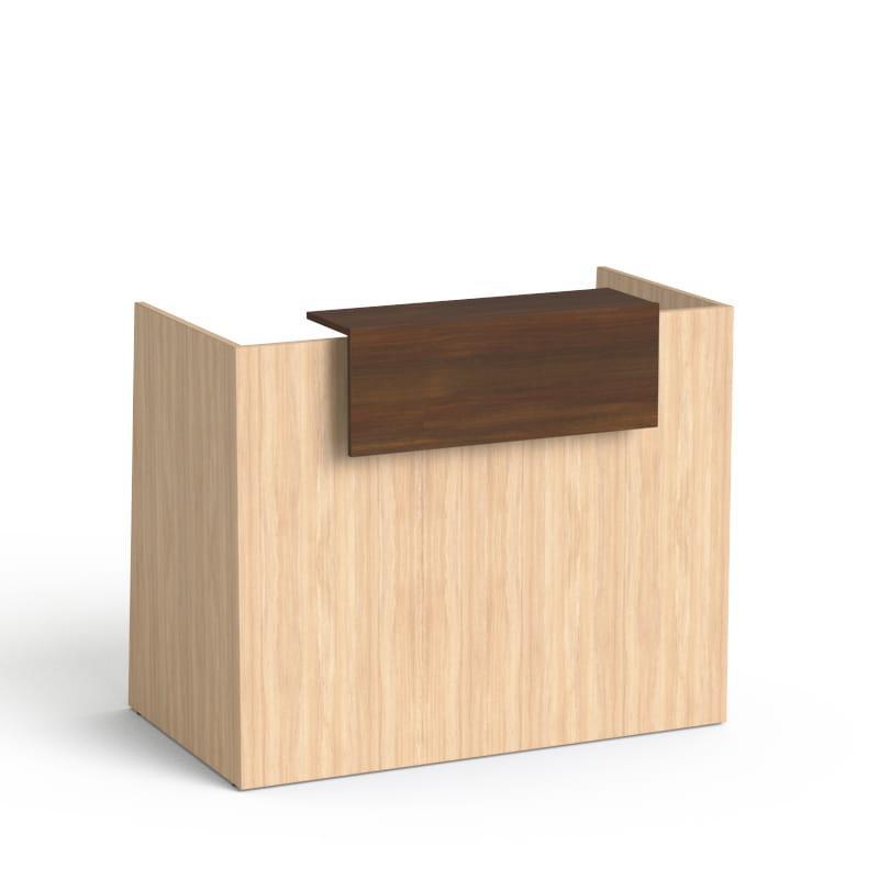 Recepcijas lete Flexx MINI, 130 cm – Amber Oak / Riekstkoka