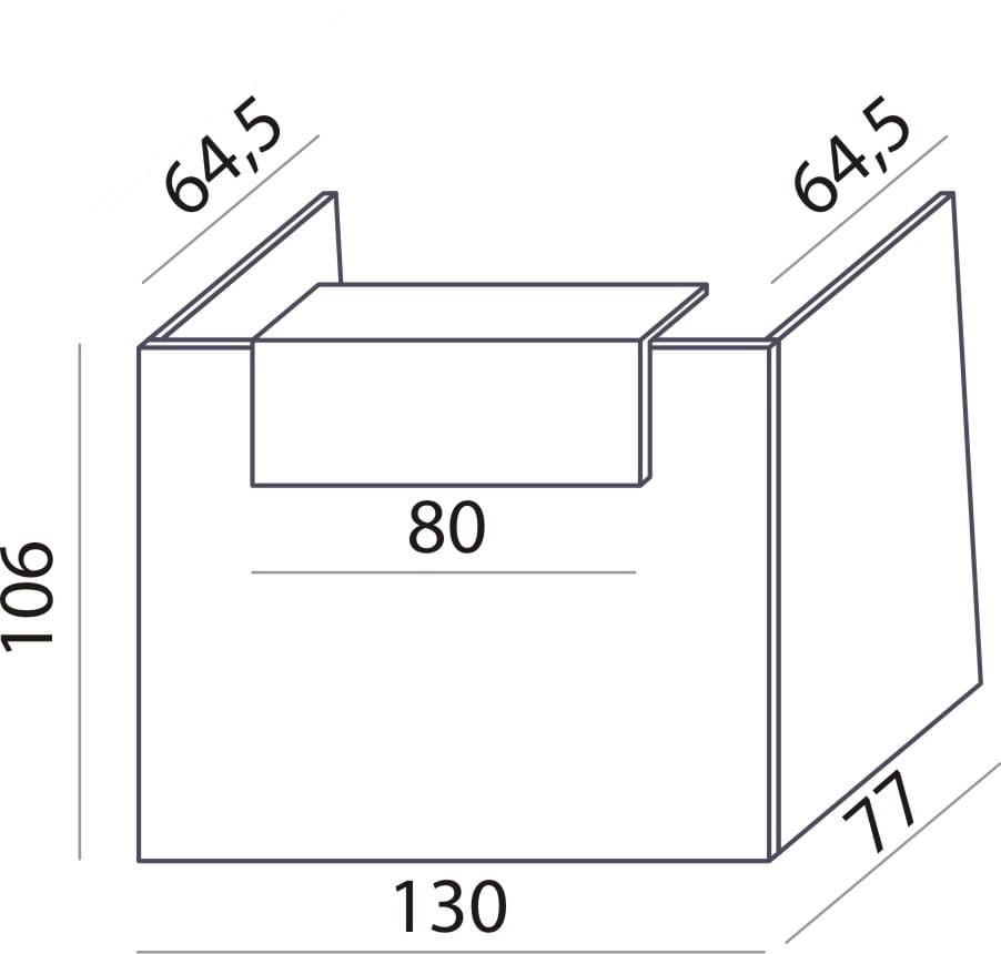 Recepcijas lete Flexx MINI, 130 cm - Ergostock.lv