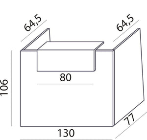 Recepcijas lete Flexx MINI, 130 cm - Ergostock.lv