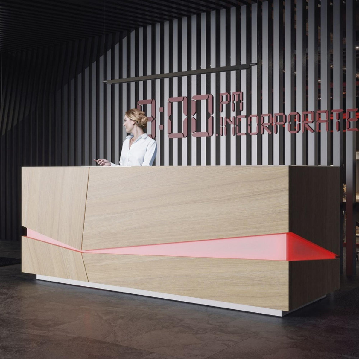 Recepcijas lete ILLUSION, konfigurējama - Ergostock.lv