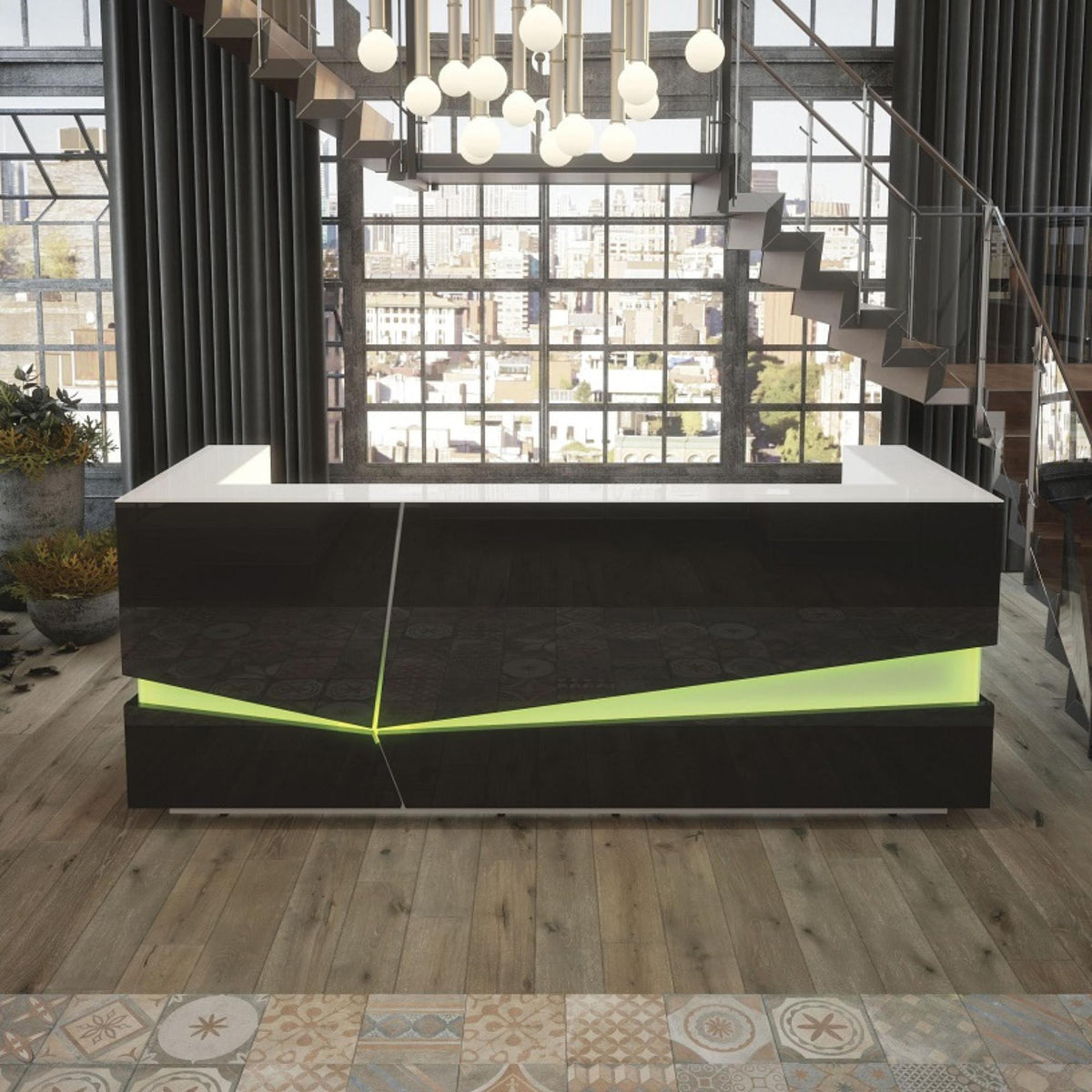 Recepcijas lete ILLUSION, konfigurējama - Ergostock.lv