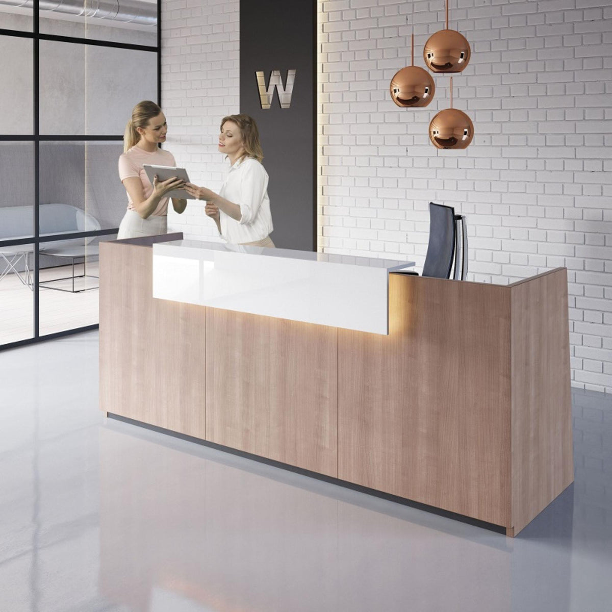 Recepcijas lete LIBRA, 260 cm, konfigurējama