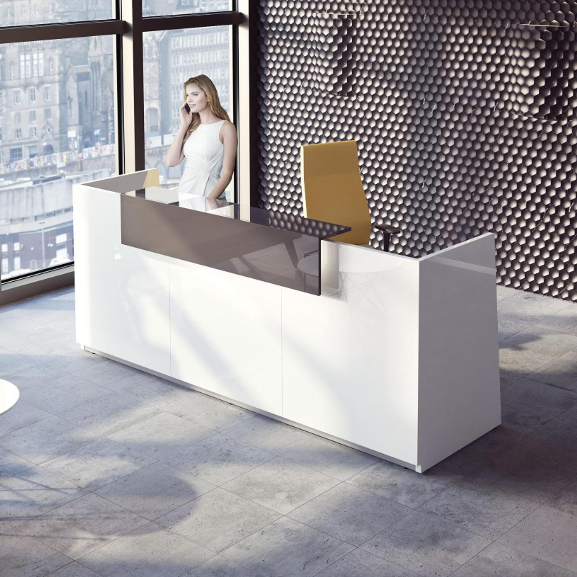 Recepcijas lete LIBRA, 260 cm, konfigurējama - Ergostock.lv