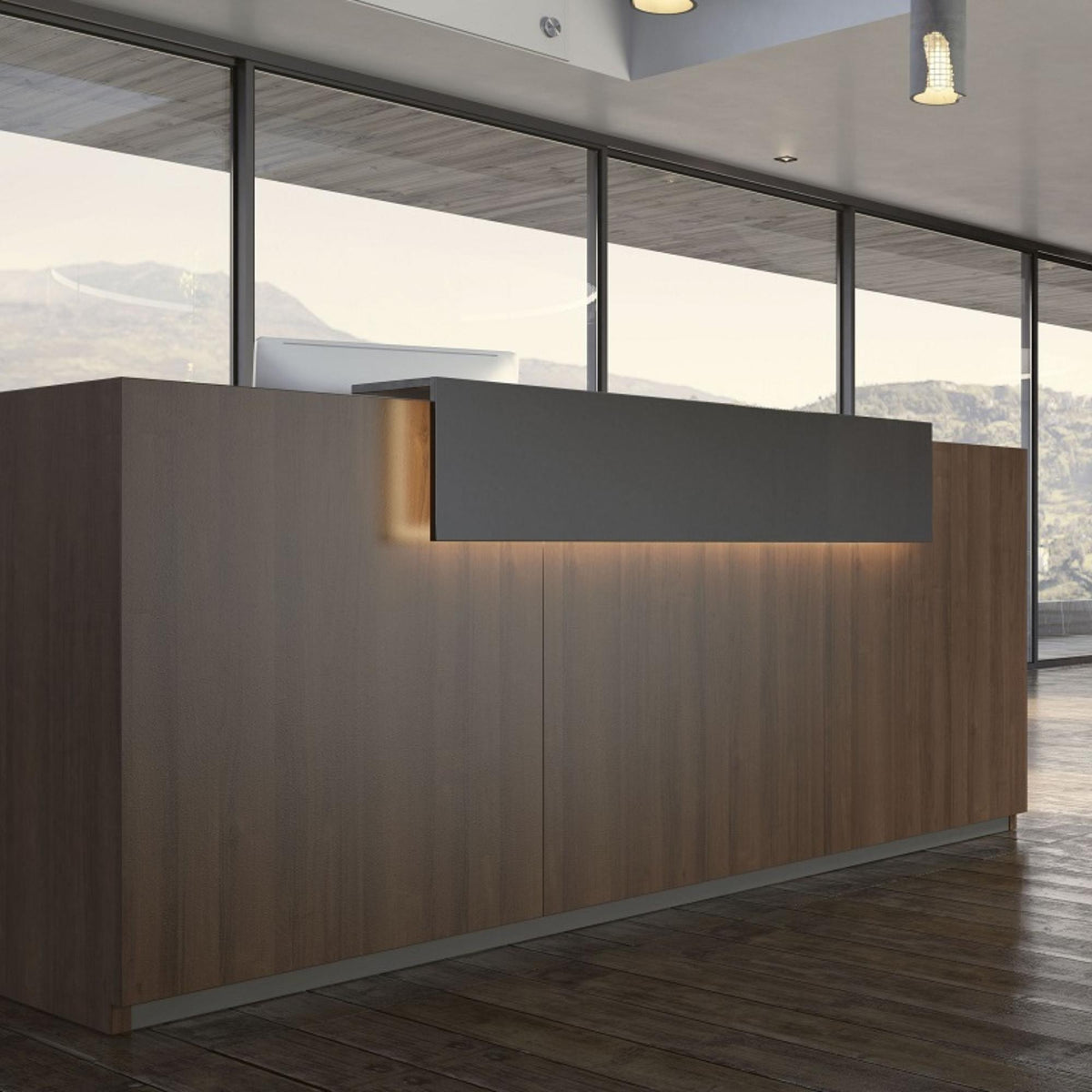 Recepcijas lete LIBRA, 260 cm, konfigurējama - Ergostock.lv