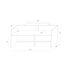 Recepcijas lete LIBRA, 260 cm, konfigurējama - Ergostock.lv