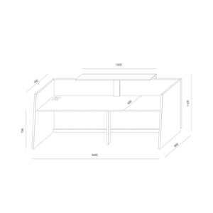 Recepcijas lete LIBRA, 260 cm, konfigurējama - Ergostock.lv
