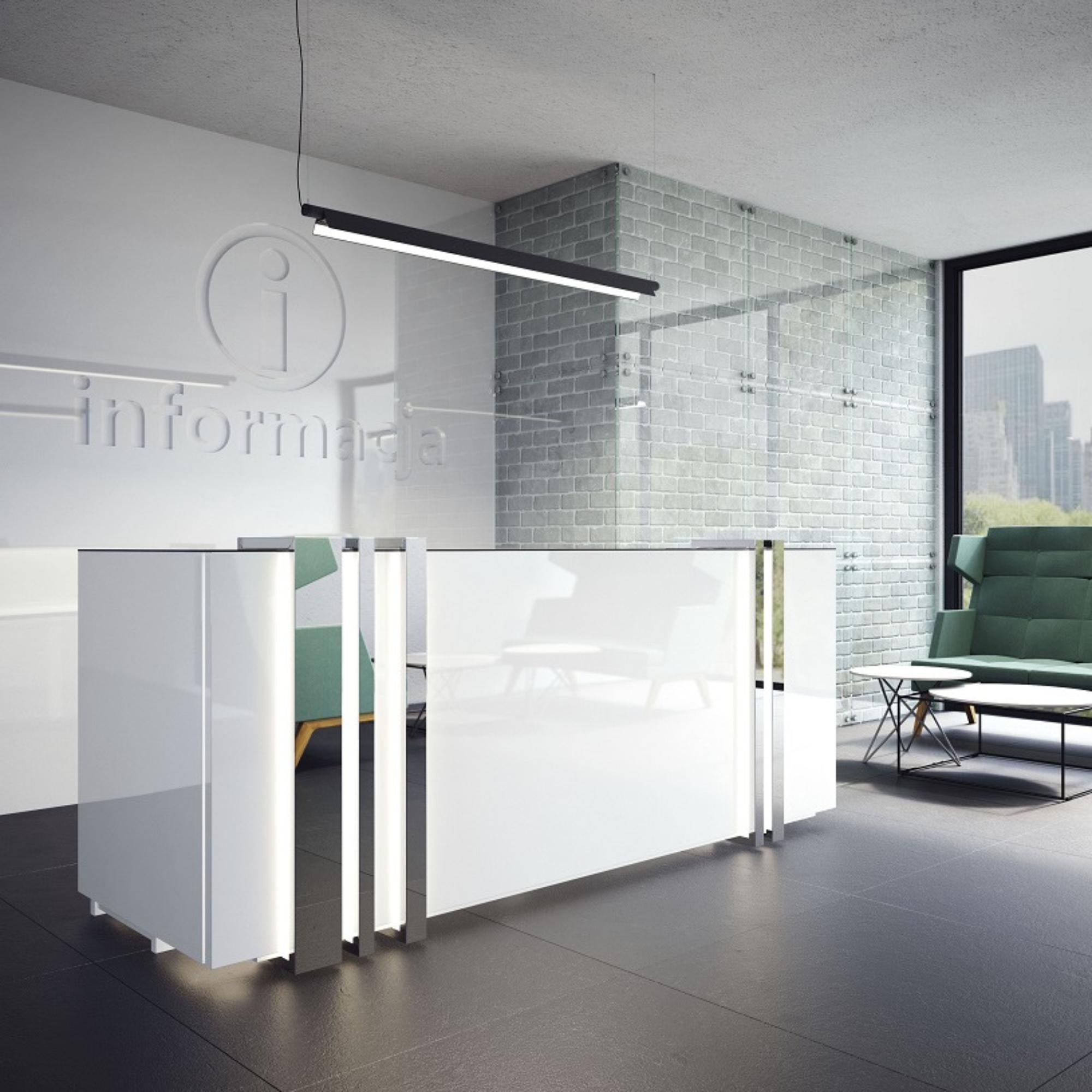 Recepcijas lete MAGIC SHINE, 264 cm, konfigurējama - Ergostock.lv