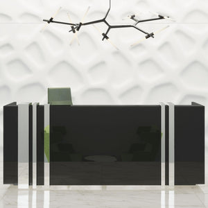 Recepcijas lete MAGIC SHINE, 264 cm, konfigurējama - Ergostock.lv