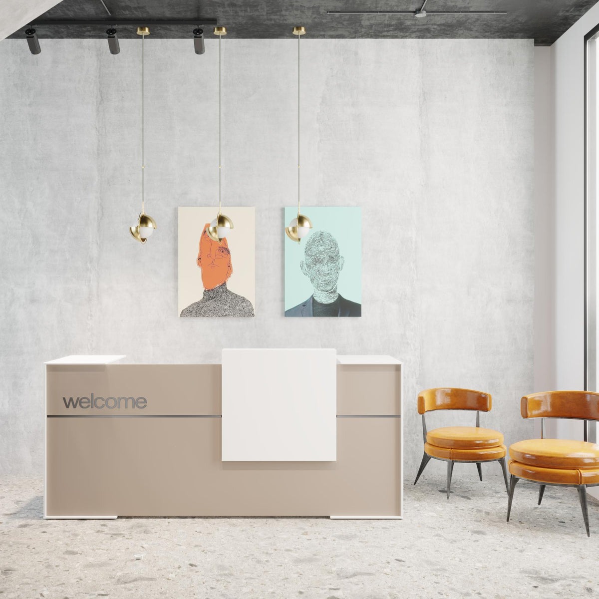 Recepcijas lete Nivero, konfigurējama - Ergostock.lv