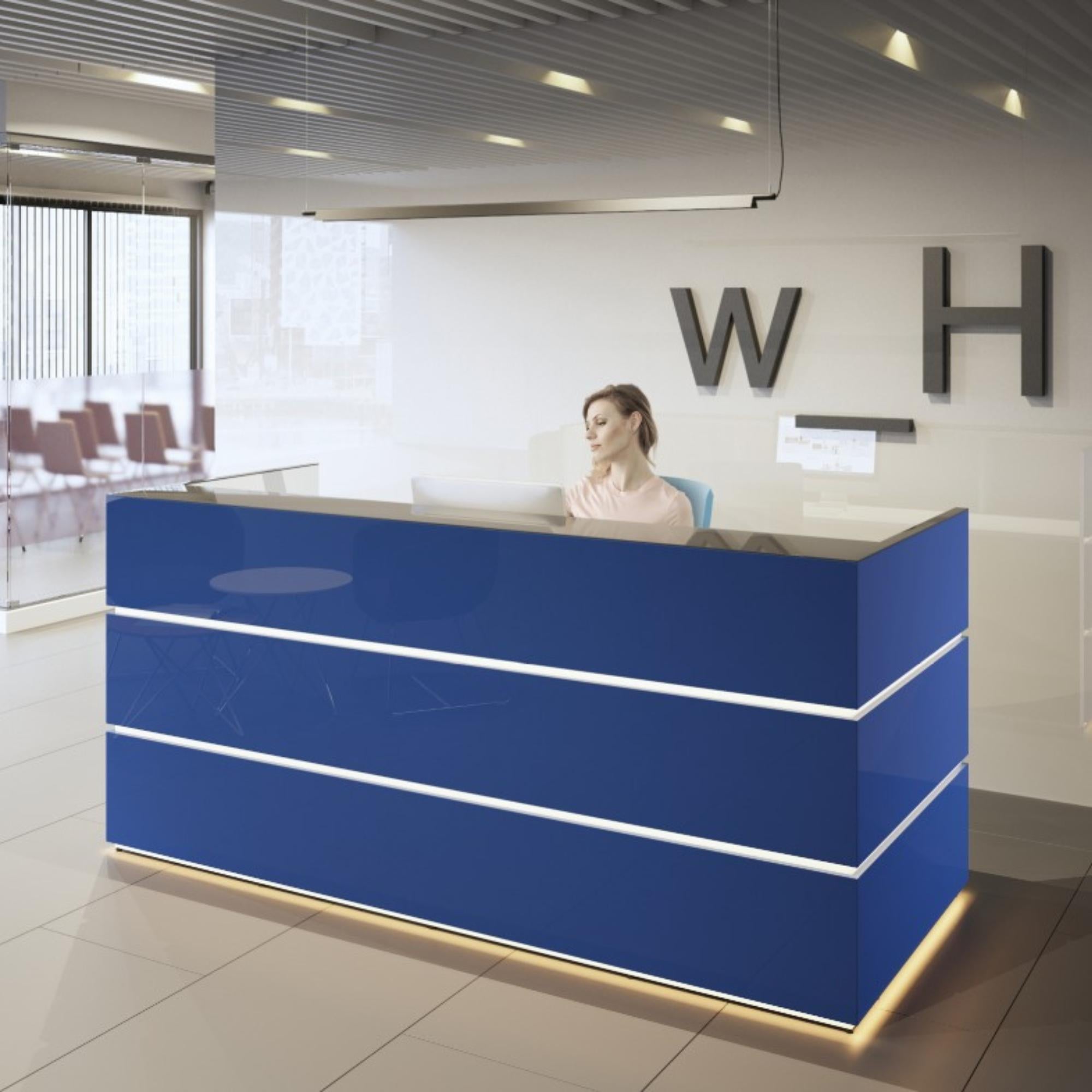 Recepcijas lete PEARL, 240 cm, konfigurējama - Ergostock.lv