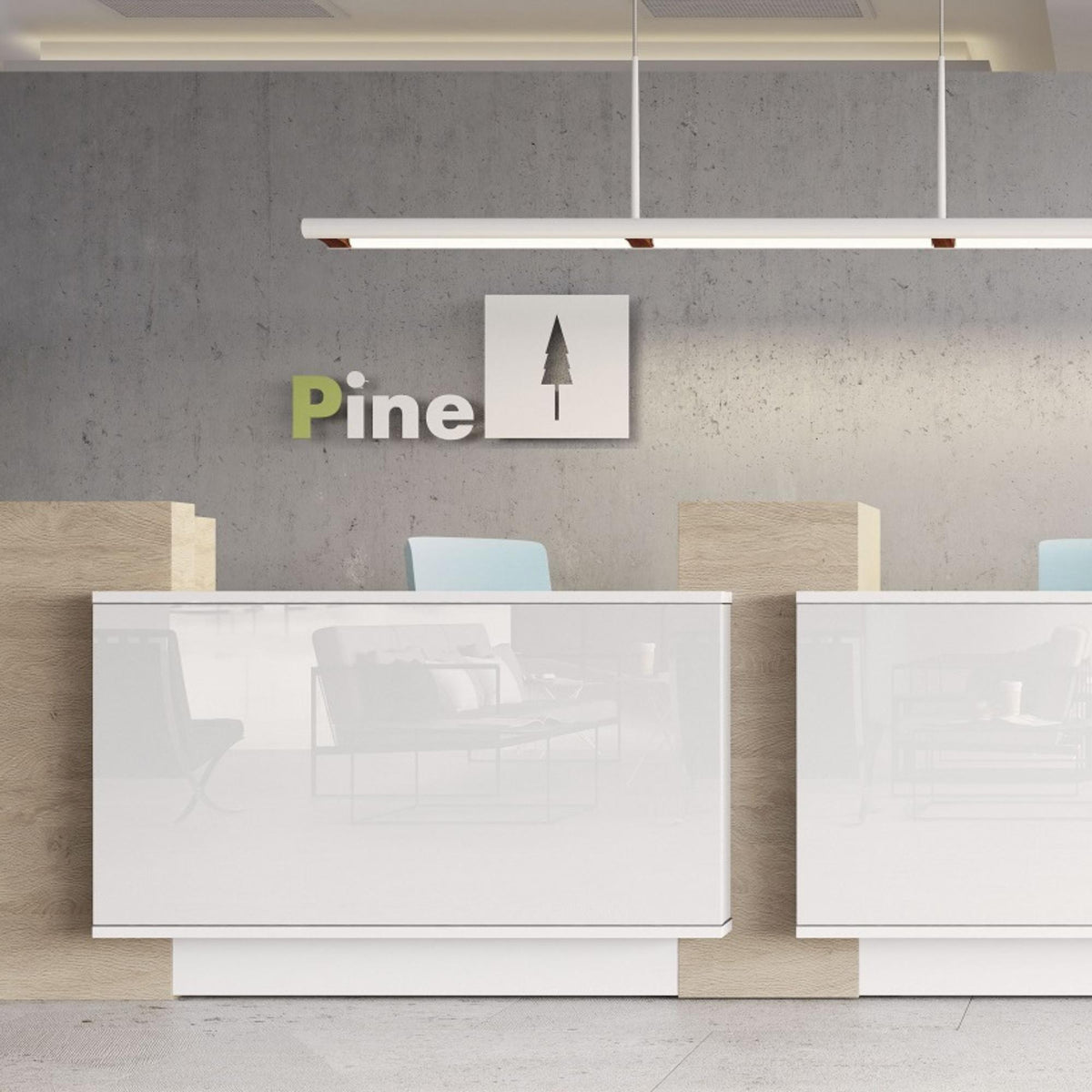 Recepcijas lete TERRA DUO, 344 cm, konfigurējama