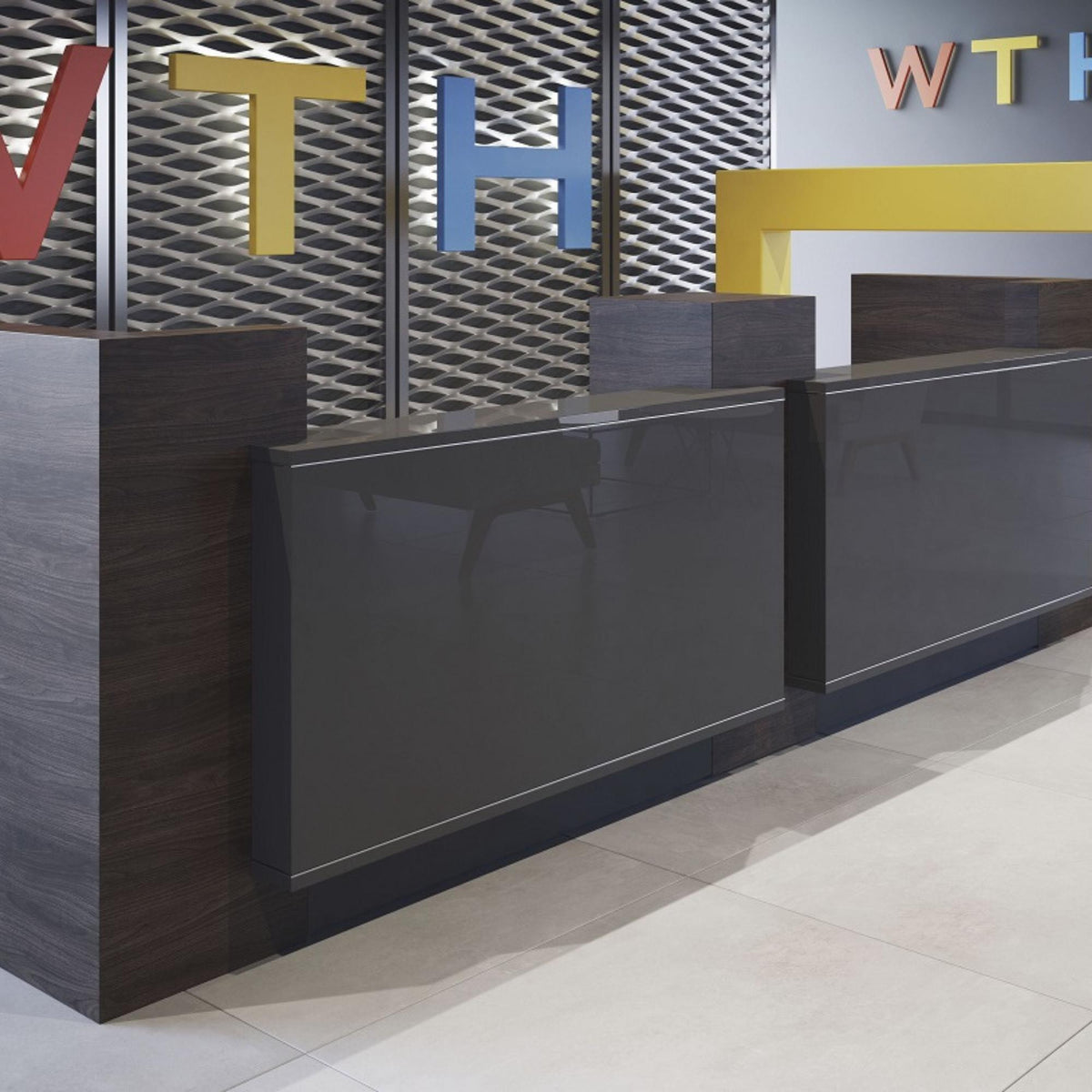 Recepcijas lete TERRA DUO, 344 cm, konfigurējama