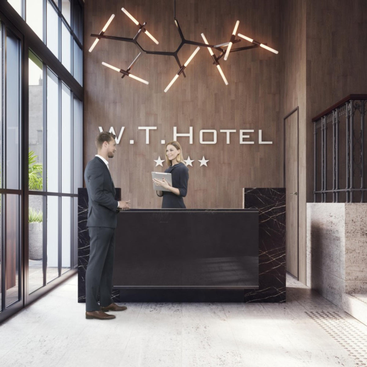 Recepcijas lete TERRA ONE, 200 cm, konfigurējama - Ergostock.lv