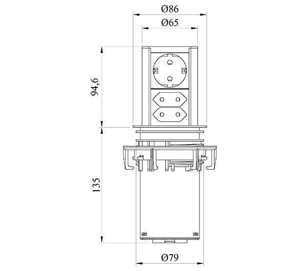 Rozešu bloks Elevator-Ergostock