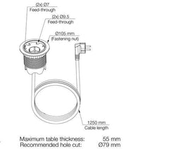 Rozete kabeļu kanāls Powerdote-Ergostock