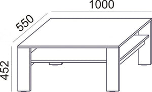 Kafijas galdiņš Mood, izmērs 100 x 55 cm, augstums 45 cm - Ergostock.lv