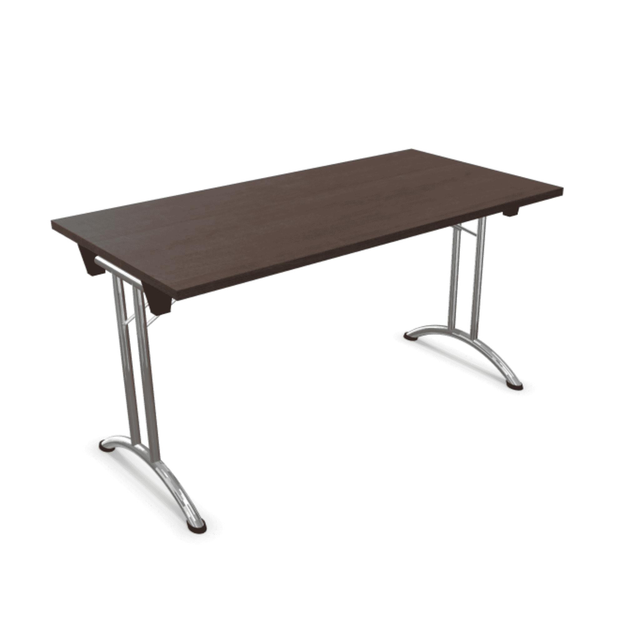 Salokāms konferenču galds FOLD CHROME, 140 x 70 cm; konfigurējams - Ergostock.lv