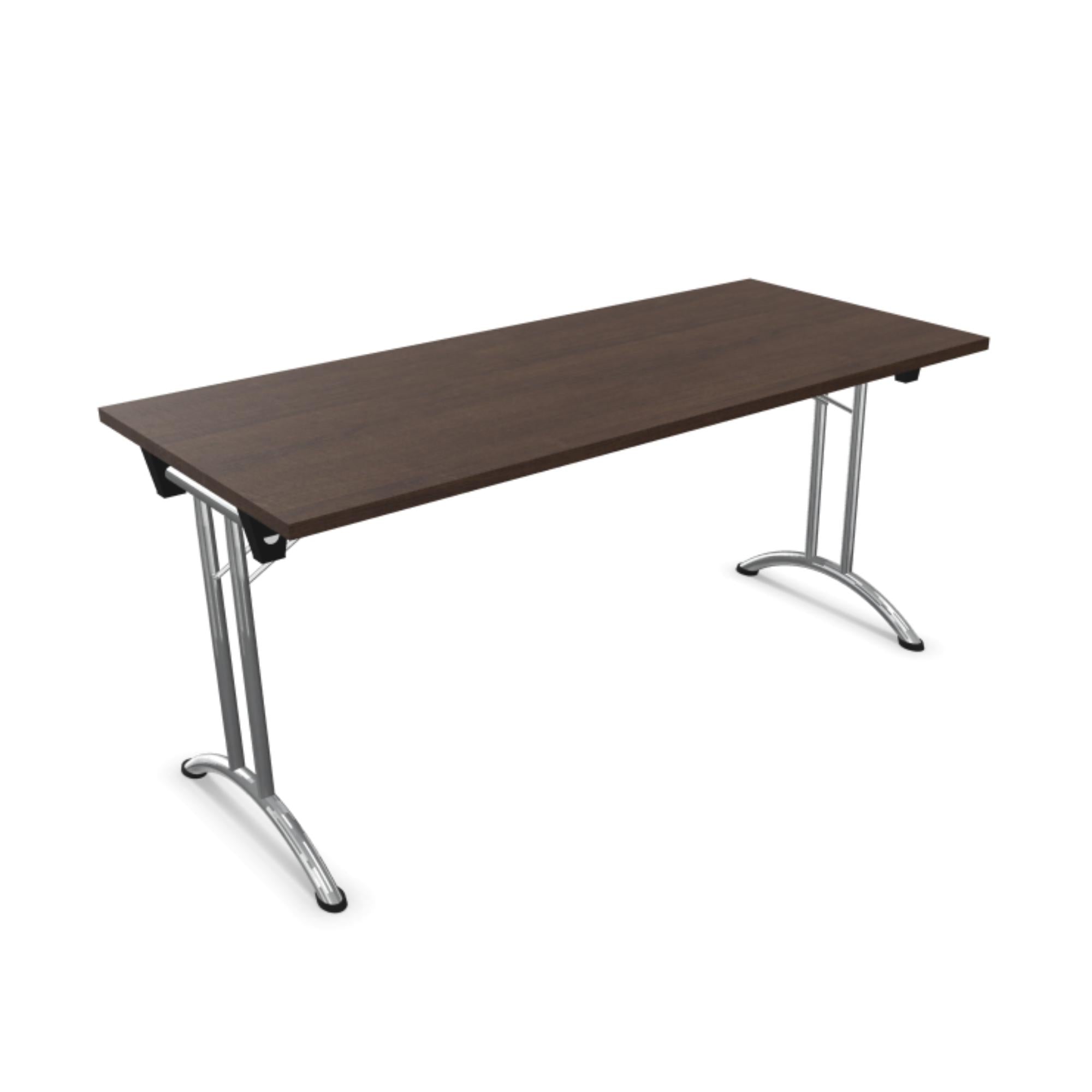 Salokāms konferenču galds FOLD CHROME, 160 x 70 cm; konfigurējams - Ergostock.lv