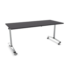 Salokāms konferenču galds uz ritentiņiem FOLD CHROME, 160 x 70 cm; konfigurējams - Ergostock.lv