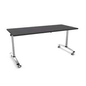 Salokāms konferenču galds uz ritentiņiem FOLD CHROME, 160 x 70 cm; konfigurējams - Ergostock.lv