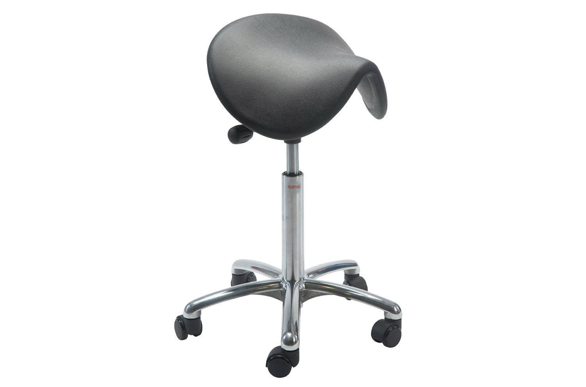 Sedlu krēsls DALTON ALU PU Easy Seat, ar regulējamu augstumu 580-770 mm