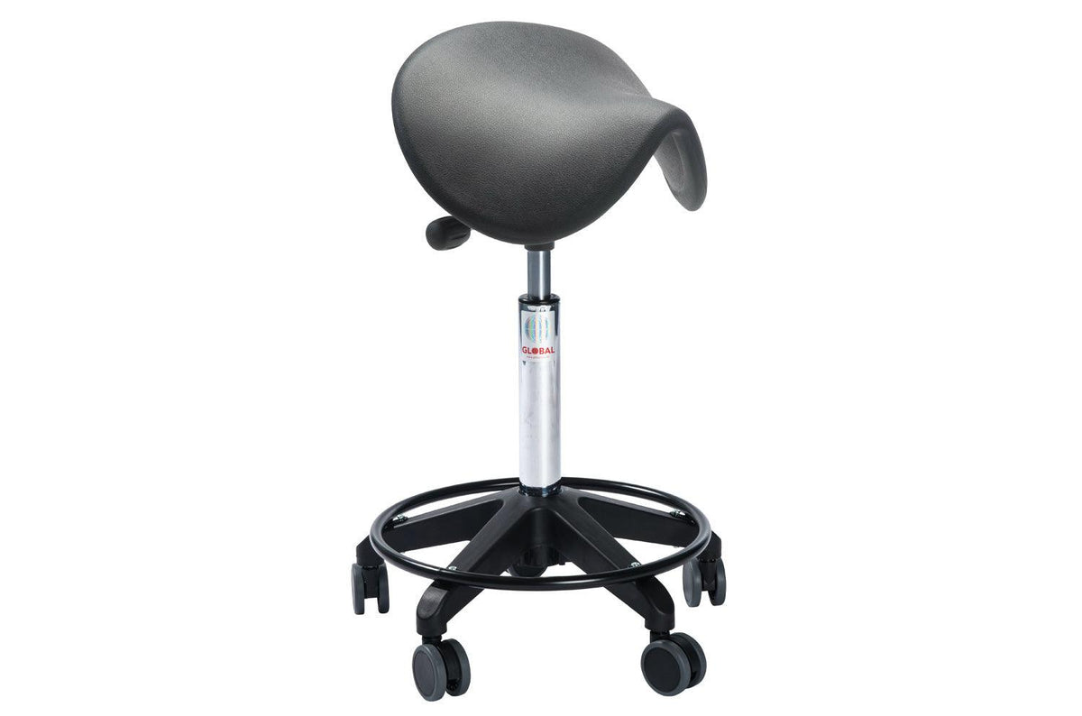 Sedlu krēsls DALTON OCTOPUS, ar riteņiem un regulējamu augstumu 640-830 mm-Ergostock