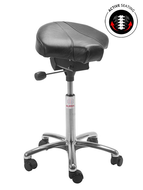 Sedlu krēsls GAMMA ALU Easy Seat, ar regulējamu augstumu 580-770 mm – Melns