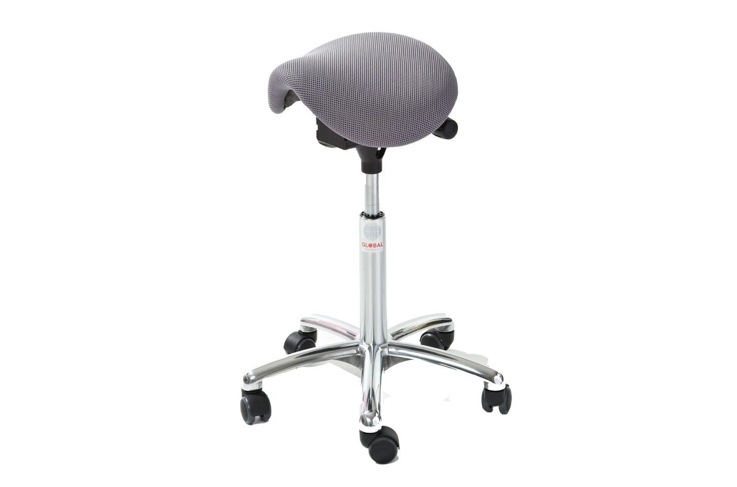 Sedlu krēsls MINI ALU Easy Seat (audums), ar regulējamu augstumu 580-770 mm-Ergostock