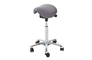 Sedlu krēsls MINI ALU Easy Seat (audums), ar regulējamu augstumu 580-770 mm-Ergostock