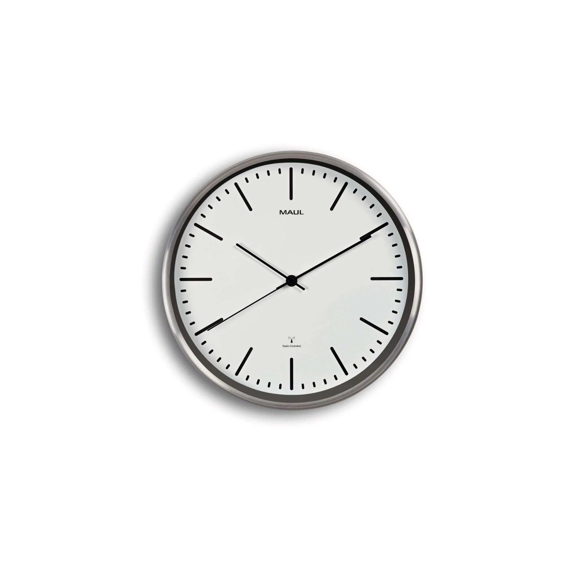 Sienas pulkstenis MAUL Fly, alumīnijs/ balts, diametrs 305 mm