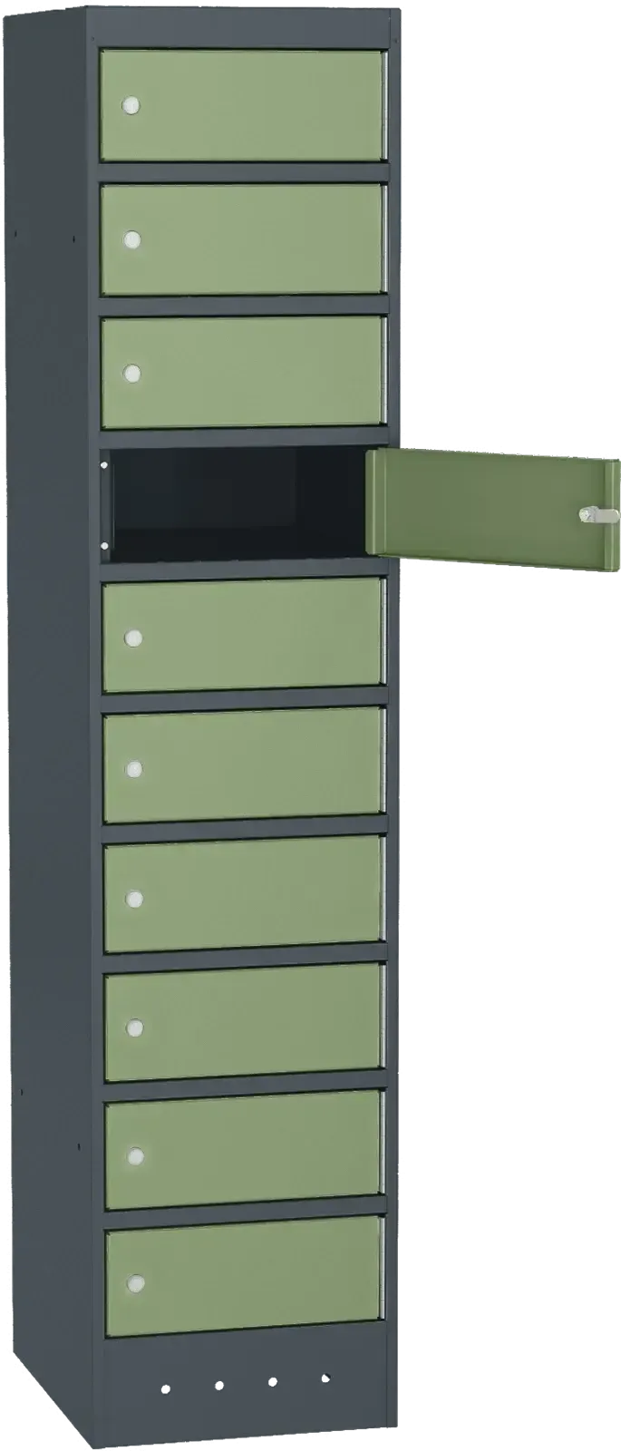 Skapis portatīvo datoru uzglabāšanai SZNL, 10 nodalījumi - Ergostock.lv