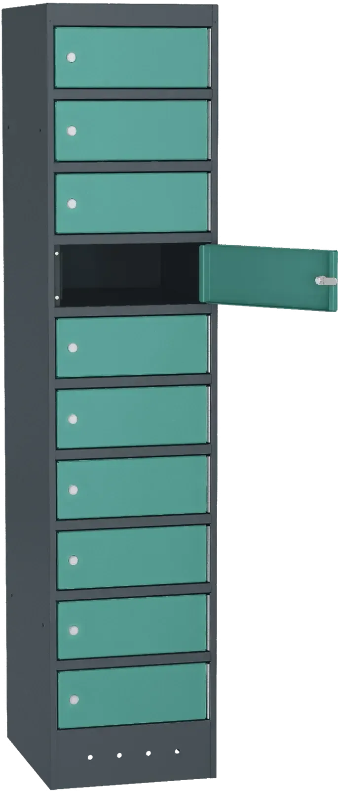 Skapis portatīvo datoru uzglabāšanai SZNL, 10 nodalījumi - Ergostock.lv