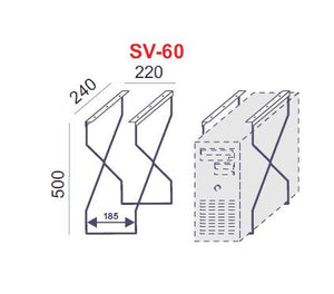 Stacionārā datora bloka turētājs SV-60 - Ergostock.lv