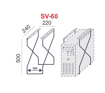Stacionārā datora bloka turētājs SV-60 - Ergostock.lv
