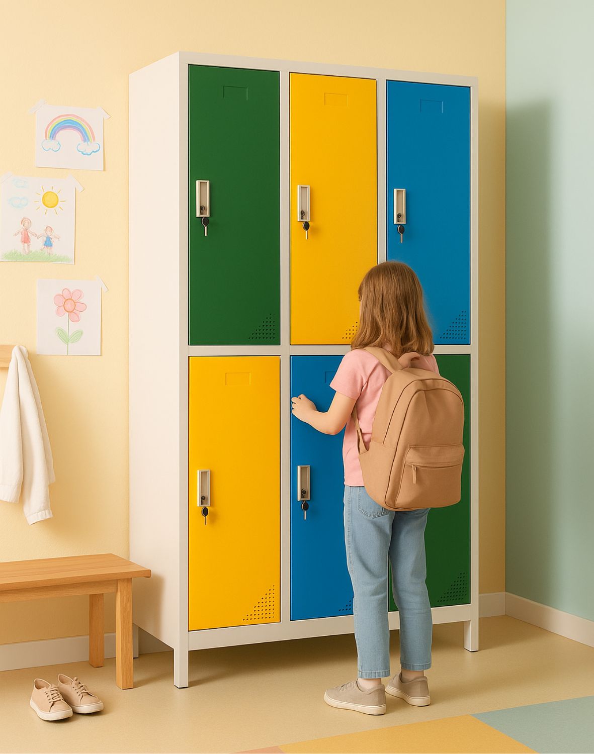 Metāla garderobes skapis Stanford Color