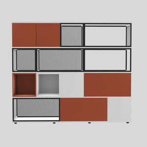 Starpsiena GATO, platums 2000 mm, augstums 1720 mm, konfigurējama-Ergostock