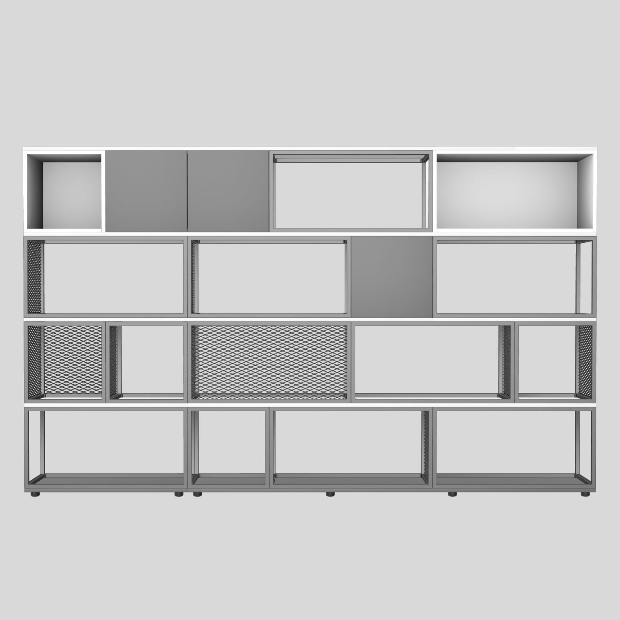 Starpsiena GATO, platums 2800 mm, augstums 1720 mm, konfigurējama-Ergostock